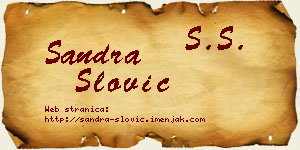 Sandra Slović vizit kartica